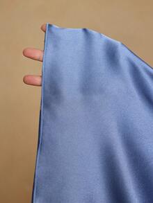 Al Najma Women's New Elegant Satin Fabric Shiny Luxurious Rhinestone Keyhole Neck Dress, Minimalist & Fashionable - Purple - View 8