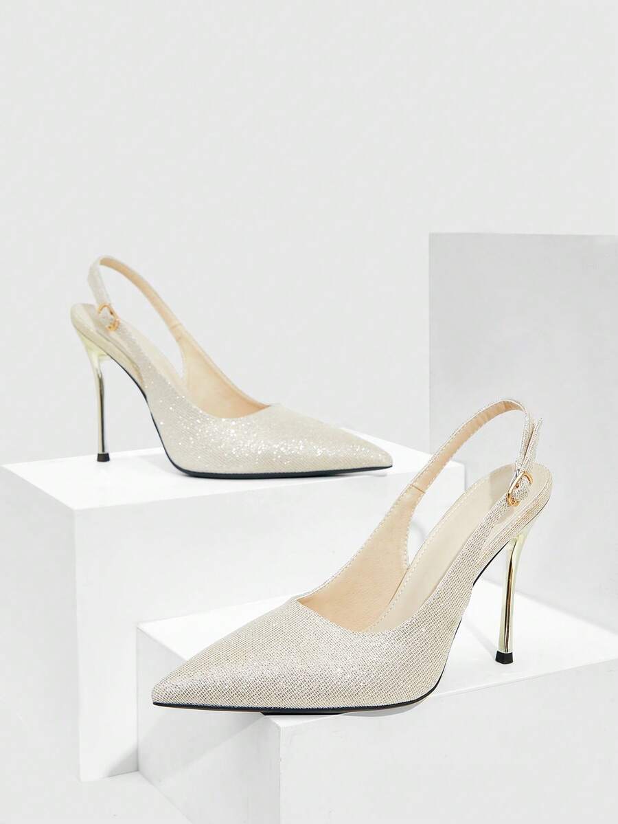 CUCCOO SZL 女士高跟鞋 - 四方金色 - 查看 1