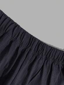 EURMUSE 2pcs Men's Comfortable Casual English Print Pajama Set - Beige - View 5