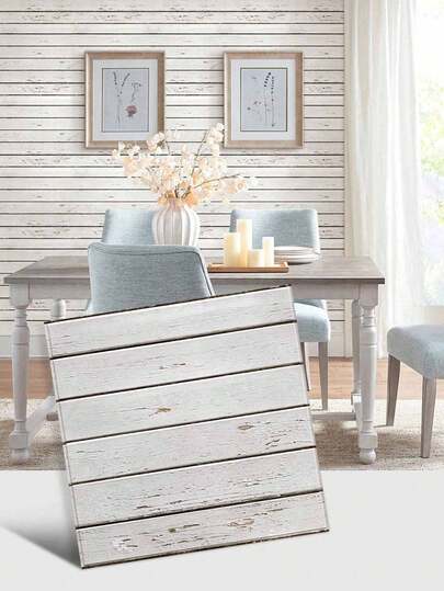 Paneles de pared autoadhesivos de madera tipo shiplap, adhesivos de azulejos, acabado mate, 30cm x 30cm, resistentes al agua y al moho, para salpicaderos de cocina, baño, paredes de estilo granja, comedor, autocaravanas, transformación para inquilinos