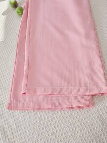 Tween Mädchen Weite Hose mit Streifen- und Karomuster, geeignet für Frühling, Sommer, Herbst Alltag und Schule - Pink - Übersicht 6