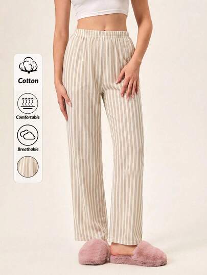 Loomlin Damen gestreifte lange Hosen Homewear Schlafhosen Gestreifte Pyjamahosen Damen Pyjamahosen Pyjamahosen für Damen Loungehosen für Damen Pyjamahosen für Damen Gestreifte Pyjamas Gestreifte Loungehosen Bequeme Hosen