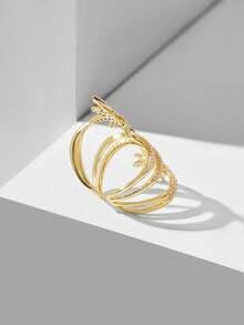 MOTF PREMIUM LUXURY AESTHETIC NICHE DESIGN RHINESTONE RING FOR WOMEN - Gold - View 8