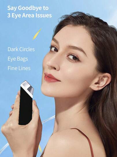 Teckwe G2505 Heated Eye Massager With Light Therapy - Portable Skincare Device For Firming, Lifting & Relaxation 500mAh Rechargeable Lithium Battery