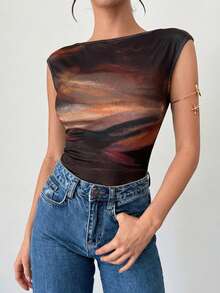 Firerie Women's Sexy Backless Sleeveless Bodysuit, Suitable For Party, Vacation, Romantic Date, Summer - Multicolor - View 3