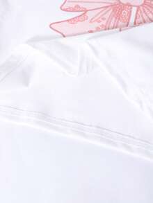 SHEIN ChillGRL Set de 3 piezas para niñas que incluye: Top de tirantes con lazo, Blusa con hombros descubiertos y Pantalones de pierna ancha, adecuado para salidas y viajes a principios del otoño - Blanco - Ver 15