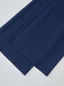 少女骑士印花撞色荷叶边领T恤和阔腿裤休闲装