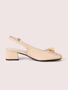 CUCCOO DOLLMOD Sweet Fairy Baotou Sandals Female Fashion French Ladies Commuter Flowers Gentle Outer Wear High Heels Pink Light Mouth Mary Jane Sneakers - Baby Pink - View 3