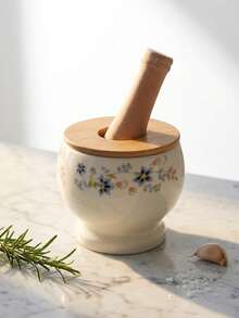 Cirelle 极简陶瓷研磨器 - 多功能蒜蓉压榨器和香料研磨器，木棍造型研杵，厨房必备 - 彩色 - 查看 6