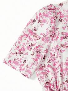 Ellevyn 收腰圆领吊带连衣裙，浪漫假日连衣裙 - 杏色 - 查看 5