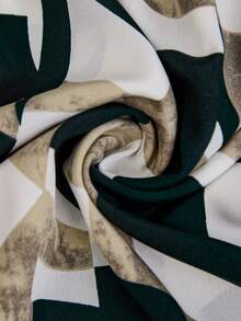 SHEIN Clasi 女士几何印花连衣裙，通勤、休闲外出、派对等场合皆宜，春夏款 - 彩色 - 查看 8