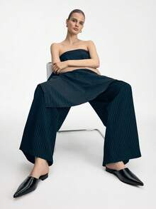 Mnmlis 法国黑色尖头穆勒鞋，粗跟无后跟套脚乐福鞋，漆皮闭趾凉鞋 - 黑色 - 查看 3