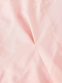 SHEIN MOD 大码女式日落黄印花吊带系带露脐连衣裙 - 粉色 - 查看 3