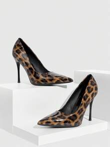 patent leather leopard print