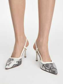 Mnmlis Women Pumps Valentine's Day - Black and White - View 4