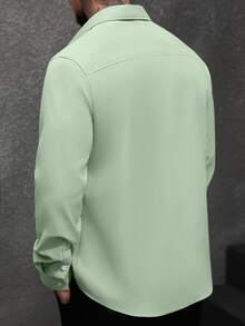 Manfinity Bizformal Men's White Casual Business Long Sleeve Shirt