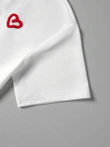 TOKVUE Áo thun nam tay ngắn cổ tròn in chữ đơn giản, năng động - trắng - Xem 5