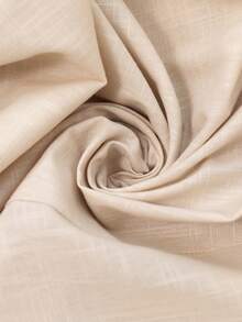 EMERY ROSE 女士纯色V领无袖褶裥开衩休闲夏季简约连衣裙 - 杏色 - 查看 10