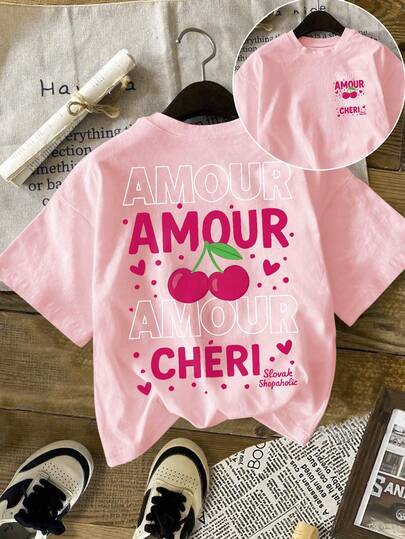 DrmWander Women's T-Shirt, Casual Street Style Graphic Short Sleeve T-Shirt, Cute Summer Top