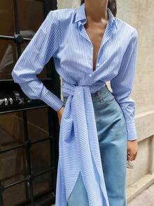 Colorful Striped Shirt Fabric - Multicolor Printed DIY Sewing Material For Fashion Shirts, Dressmaking & Craft Projects - Multicolor - View 6