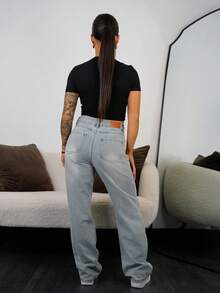 SAYEHFBABY Women Simple Printed Crop Top Slim Fit T-Shirt GOD'S FAVORITE Graphic Tees Women Tops - Black - View 2