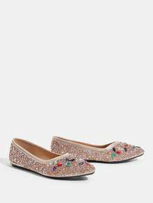 CUCCOO TILAWA Women Flats - Gold 1 - View 4