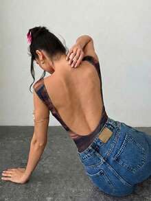 Firerie Women's Sexy Backless Sleeveless Bodysuit, Suitable For Party, Vacation, Romantic Date, Summer - Multicolor - View 6