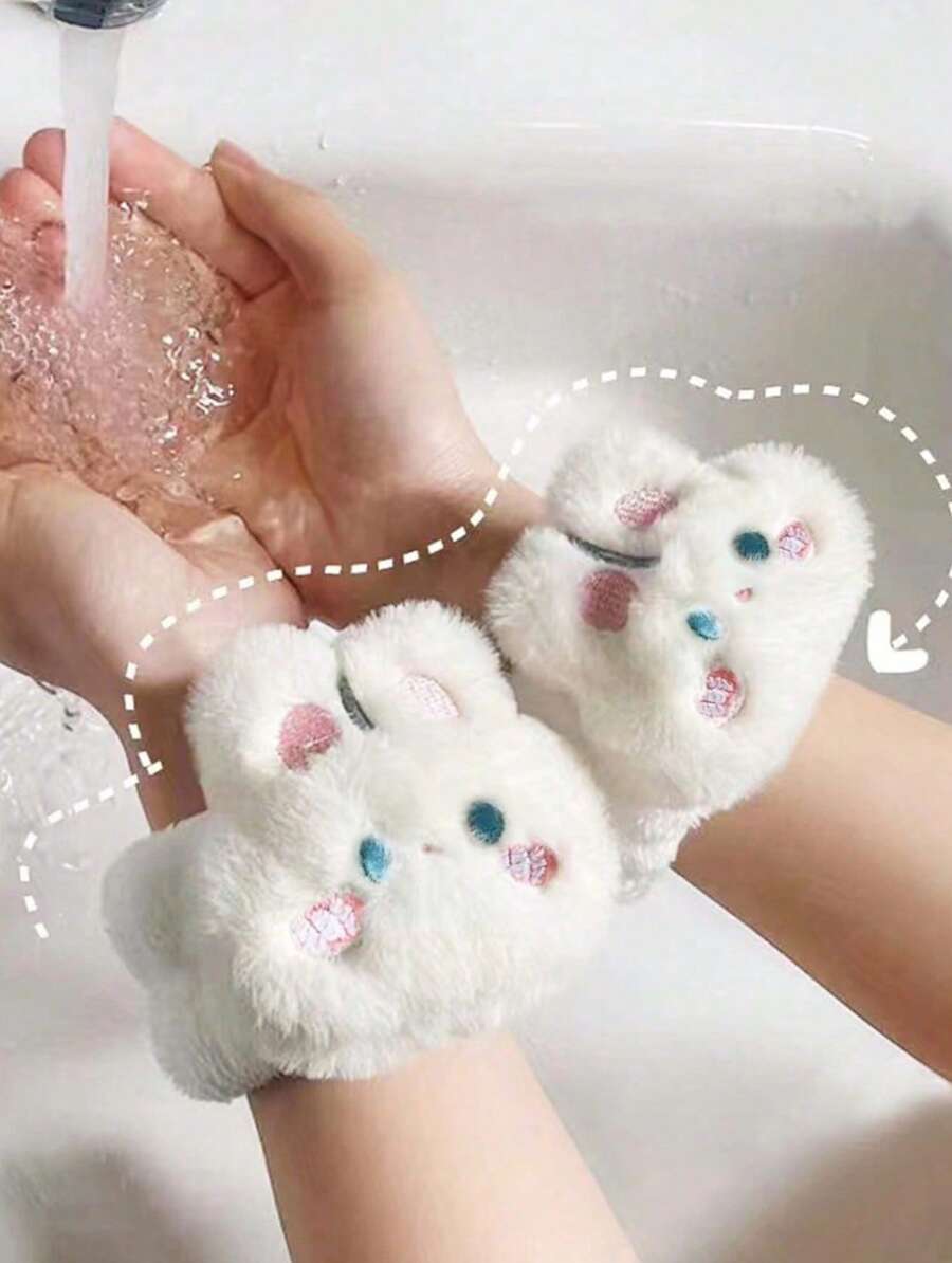 2/4pcs Wristband Towel For Face Wash With Multiple Functions, Anti-Sweat, Moisture Absorption, Reusable - Black and White - View 1