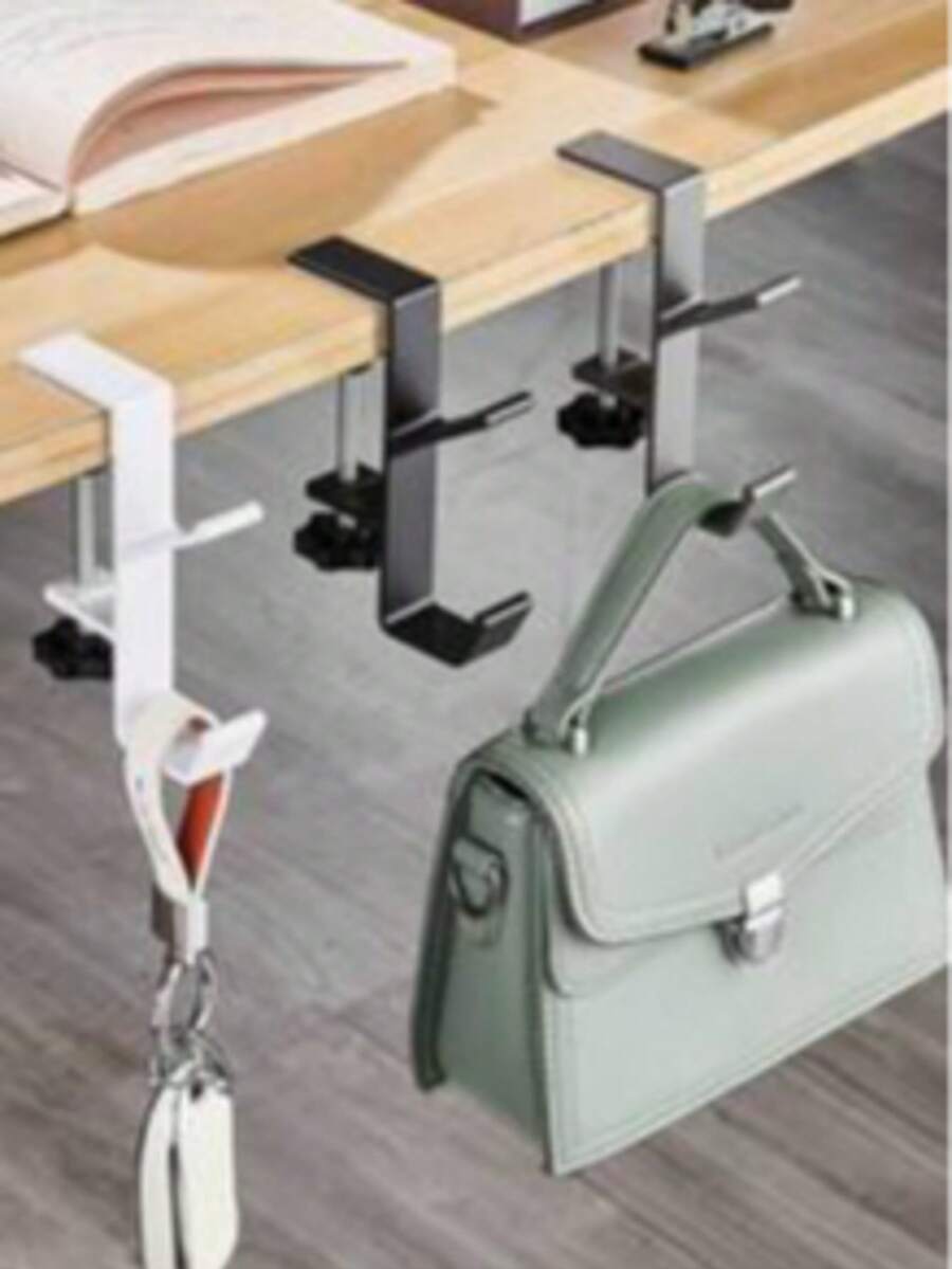 Portable Universal Metal Hanging Hook Organizer For Desk Backpack Office Storage Solutions Home Kitchen Accessory Holder Bathroom Shelf Storage Supplies Organizing Essential Gadget - Multicolor - View 1