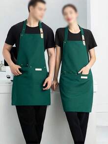 一件装防水帆布围裙，男女皆宜，适合厨师使用。经久耐用，适用于餐厅、酒店、面包店、美容院、美甲店、花园、家庭清洁、烧烤和理发店等场所。 - 彩色 - 查看 5