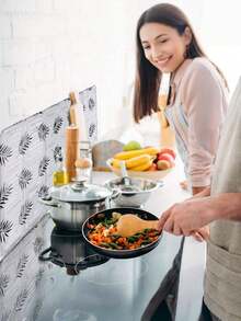 2pcs/1pc Kitchen Oil Splash Guard, Cooking Splash Proof Board, Gas Stove Splash Water Shield, Multifunctional Foldable High Temperature Resistant Aluminum Foil Oil Splash Guard - Multicolor - View 5