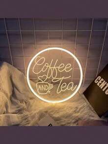 1PC Coffee Neon Sign,Multi-Purpose, Wall Hanging Decoration For Coffee Bar, Tea Station, Restaurants, Farm, Kitchen,Coffee Shop Dessert Store Bag Shop Sign Hanging Wall Shop Window Decorative Light - Multicolor - View 3