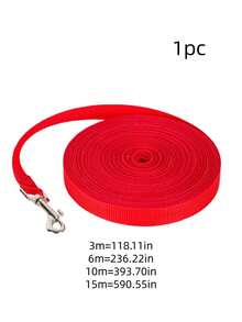 1pc Dog Leash.Sturdy And Durable, Suitable For Long-Distance Dog Walks. Features A High-Quality Hook That Is Durable, Bite-Proof, And Rust-Resistant; Suitable For Small, Medium, And Large Dogs - Red - View 2