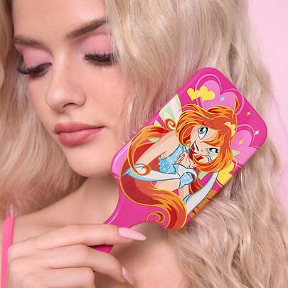 The Winx X SHEIN Lược massage cho nữ, lược chải tóc tạo độ phồng và gỡ rối, lược massage tóc dài cho nữ với thiết kế rỗng dùng tại nhà, lược tạo kiểu tóc dùng được cả khi ướt và khô, dụng cụ làm tóc, sản phẩm chăm sóc tóc cho tiệm làm tóc và thẩm mỹ viện, phụ kiện tóc cho nữ.