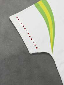 PAVTROS 男士街头时尚水钻印花短袖T恤 - 彩色 - 查看 5