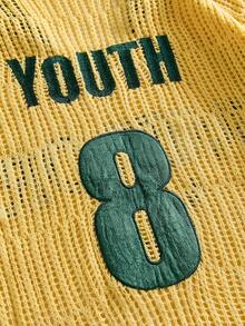 ROMWE MEN 男士复古 Polo 领足球提花针织毛衣 - 綠色 - 查看 3