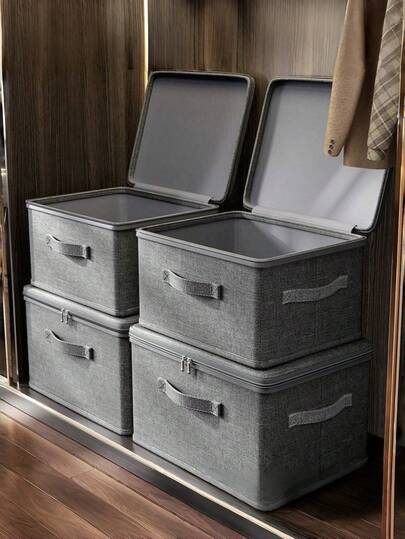 1PC 2PCS 5PCS WONGIRL Extra Large Stackable Waterproof Storage Bin Multi Function Space Saving Organizer For Wardrobe Bedroom Kitchen Toys Books Clothes