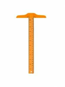 Transparent And Orange T-Square Ruler, A Clear Dual-Sided Measuring Tool Suitable For Drafting And General Layout Tasks - Multicolor - View 8