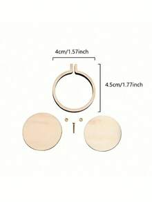 5/10pcs 4cm Mini Wooden Embroidery Hoop Ring,Cross Stitch Frame DIY Handmade Pendant Crafts Embroidery Circle Sewing Kit - Multicolor - View 3