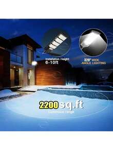 90000LM Ultra Powerful Solar Light 400W High Power Floodlight With Inductive Courtyards Wall Lamp Waterproof Outdoor Lights - Black - View 8