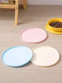 1PC/2PCS Silicone Pet Feeding Mat Dog Food Water Pad Puppy Diner Raised Rubber Bowl Mat Waterproof Cat Dog Tray Anti Spill For Medium Small Pets Non Slip Easy Clean - Multicolor - View 9