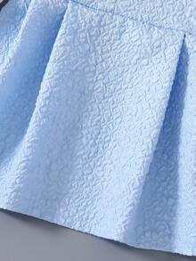 SHEIN 年轻女孩优雅撞色蝴蝶结装饰连衣裙