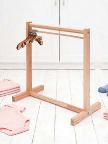 10-30厘米娃娃服装支撑架衣架木制衣架柜，适用于10-30厘米娃娃服装收纳，重生娃娃服装收纳（不含衣架） - 彩色 - 查看 3