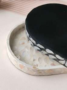 1PC Oval Shaped Modern Shell Tray, Surface Coated With Melted Paint - Suitable For Christmas, Halloween, Thanksgiving, Valentine's Day And Other Occasions - Multicolor - View 6