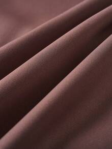 INAWLY Sexy Pleated Collar Draped Neck Backless Camisole Top For Women - Coffee Brown - View 4