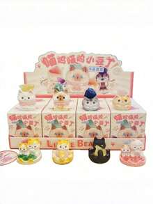 POKOJA LAND 1/6PCS New Style Pet Resin Craft Blind Box Desk Ornament Creative Collectible Figure For Home Office Decor Festival Gift Idea - Multicolor - View 8