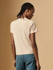 Briarwyn 女士休闲小熊图案短袖T恤，图案T恤，女士夏季款，复古风格，新年款 - 杏色 - 查看 6