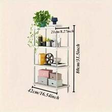 1. 防水四层多功能塑料收纳整理架 - 适用于厨房、浴室、卧室、办公室、车库等场所的多功能收纳架 - 彩色 - 查看 9