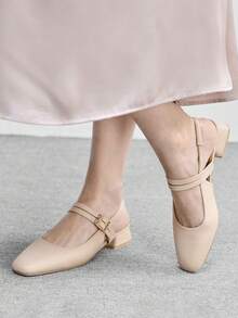 CUCCOO BIZCHIC 女士经典黑色平底休闲通勤鞋，圣诞节必备 - 中杏 - 查看 3