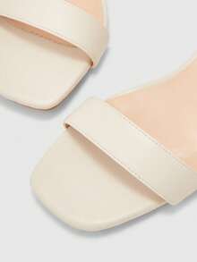 CUCCOO BIZCHIC 女士时尚优雅方头高跟凉鞋，适合办公室、居家及其他场合，春夏款 - 杏色 - 查看 8